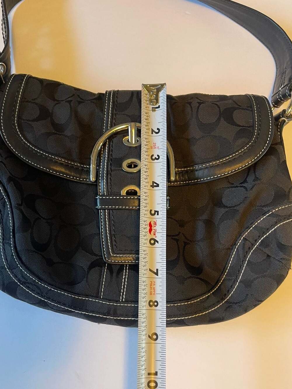 Vintage Coach Black Shoulder Bag 10297 - Picture 8 of 12